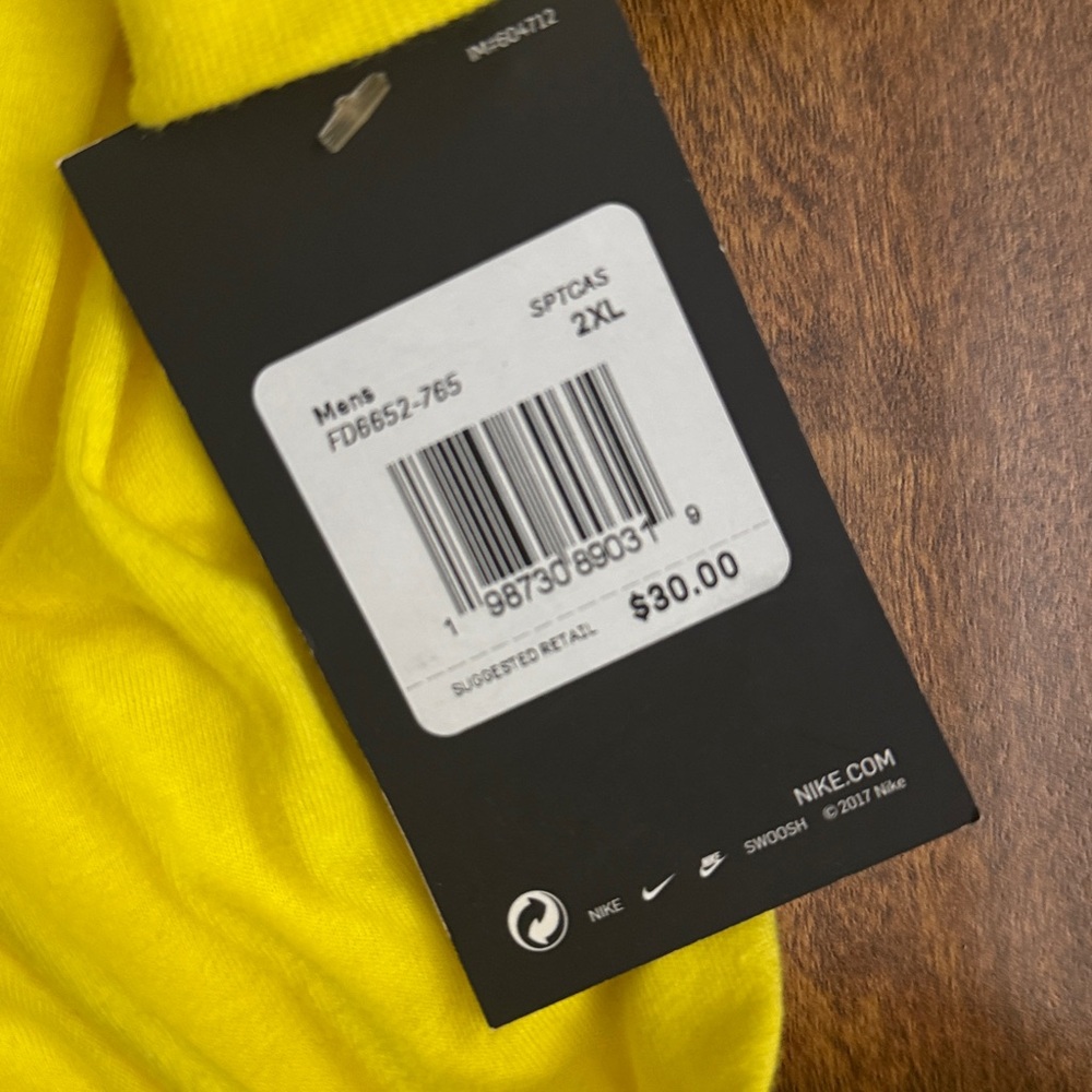 Nike Vibrant Yellow Long Sleeve Tee Size XXL - Picture 11 of 17